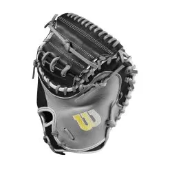 2023 Wilson A2000 M2 33.5" Baseball Catcher's Mitt: WBW100977335 -Baseball Shop WBW100977 2 A2000 C M2SS 335 Grey Black.png.cq5dam.web .1200.1200