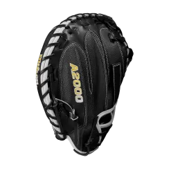 2023 Wilson A2000 M1DSS 33.5" Baseball Catcher's Mitt: WBW100995335 -Baseball Shop WBW100995 3 A2000 C M1DSC 335 BlackSS BlackDimple White WilsonGold
