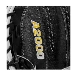 2023 Wilson A2000 M1DSS 33.5" Baseball Catcher's Mitt: WBW100995335 -Baseball Shop WBW100995 5 A2000 C M1DSC 335 BlackSS BlackDimple White WilsonGold
