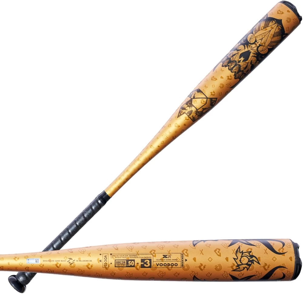 DEMARINI 2023 Voodoo One Gold Adult Balanced BBCOR Baseball Bat (-3oz) WBD2352010 3 DEMARINI 2023 Voodoo One Gold Adult Balanced BBCOR Baseball Bat (-3oz) WBD2352010
