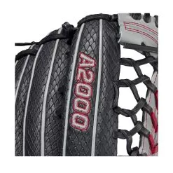2021 WILSON A2000 PF92SS 12.25" PEDROIA FIT OUTFIELD BASEBALL GLOVE -Baseball Shop ea480ba1228cea663461e8fded0fbf48fcc139e8 WBW100110 5 A2000 OF PF92SS 1225 BlackSnakeSS Grey Red