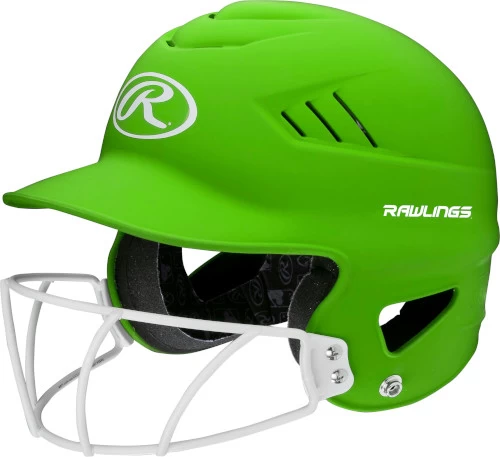 Rawlings Velo Highlighter RCFHLFG Women's Fastpitch Softball Batting Helmet W/ Facemask 3 Rawlings Velo Highlighter RCFHLFG Women's Fastpitch Softball Batting Helmet W/ Facemask